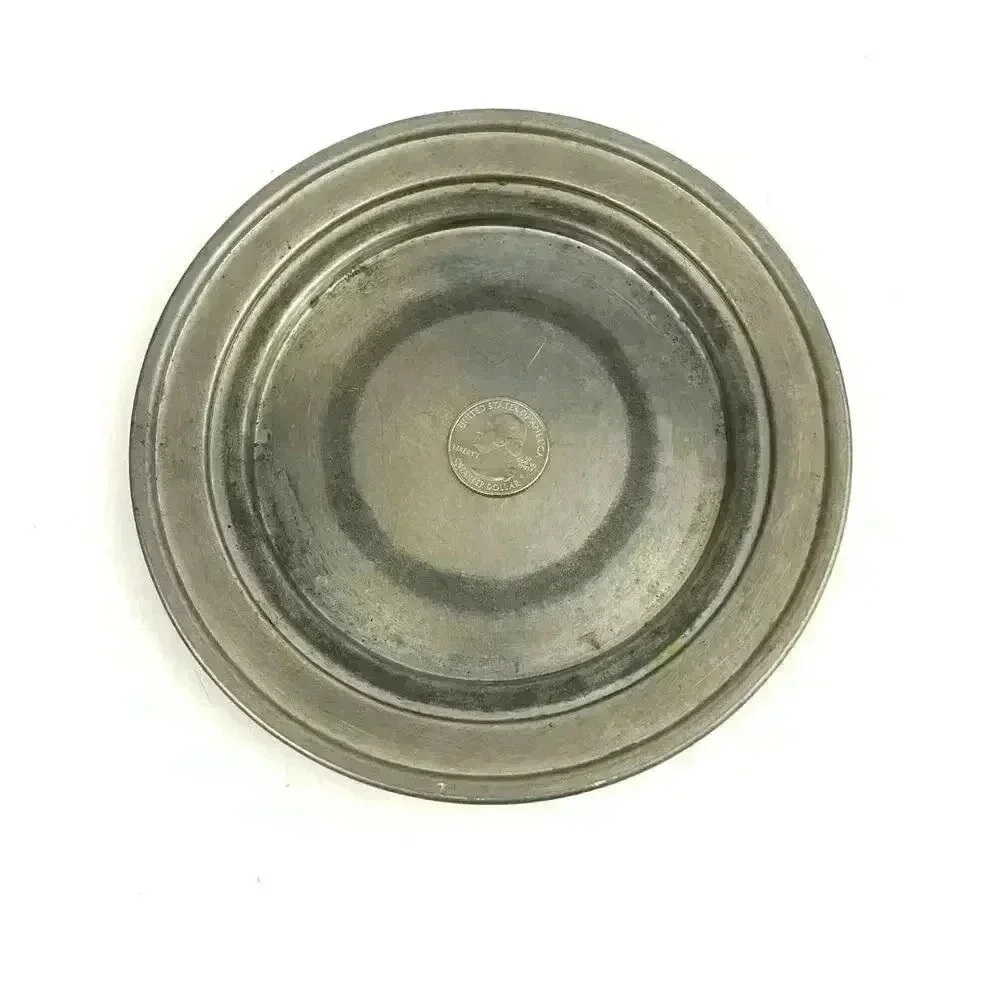 VTG Preisner Pewter Butter Dish Plate ONLY Replacement #2187 Home Decor Silver - Picture 5 of 10